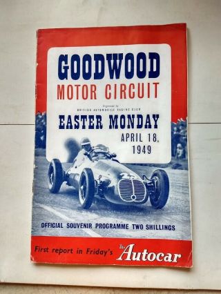 Goodwood Motor Circuit Easter Monday April 18 1949 British Automobil Racing Club