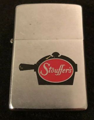 Rare 1979 Vintage Old Enamel Stouffers Stuffing Zippo Pocket Lighter