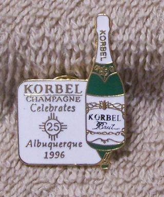 1996 Korbel Champagne Celebrates 25 Albuquerque Balloon Pin