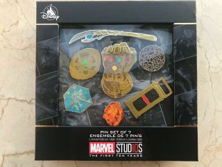 Marvel Studio Pin Set Of 7 The First Ten Years Disney Le1350 Limited Edition