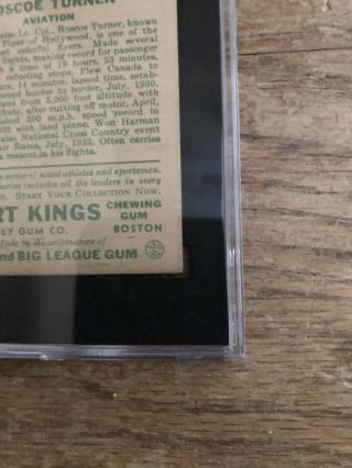 COL.  ROSCOE TURNER 1933 GOUDEY SPORT KINGS SGC 4 VG 27 AVIATION Big League Gum 8