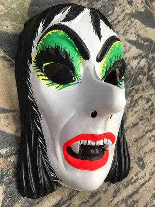 VINTAGE RARE BEN COOPER WITCH MASK - HALLOWEEN 1960 ' s WITH BROOKLYN TAG 2