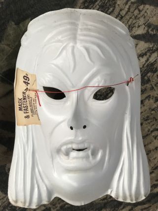 VINTAGE RARE BEN COOPER WITCH MASK - HALLOWEEN 1960 ' s WITH BROOKLYN TAG 4