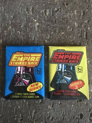1 Ea.  1980 Topps Star Wars The Empire Strikes Back Series 2 & 3 Wax Packs