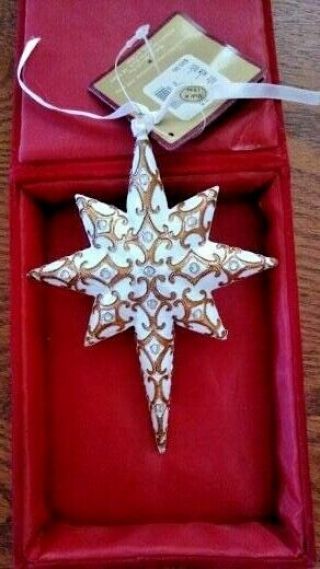 Dillards Trimmings Cloisonne 8 Point Star Jewelled Christmas Ornament