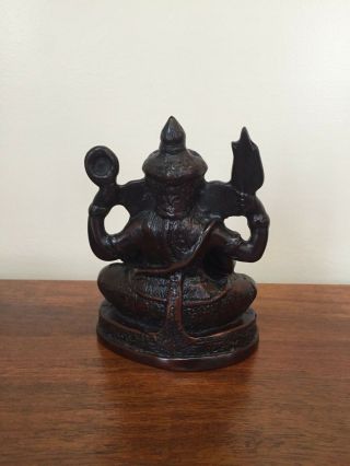 Tibetan Hindu Buddhist Ganesha Elephant Deity God of Success Statue Figure 3