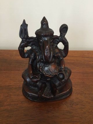 Tibetan Hindu Buddhist Ganesha Elephant Deity God of Success Statue Figure 5