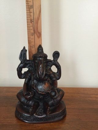 Tibetan Hindu Buddhist Ganesha Elephant Deity God of Success Statue Figure 7