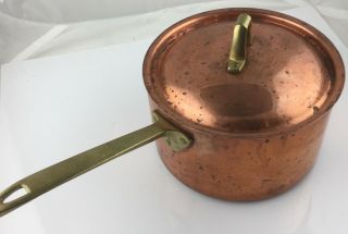 Vintage 2 Quart Paul Revere Limited Edition Copper Stock Pot Sauce Pan