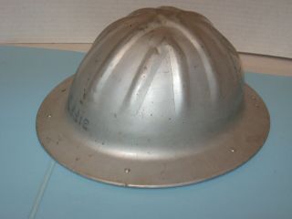 Vintage B.  F.  Mcdonald Co.  Patents Pending Aluminum Hard Hat