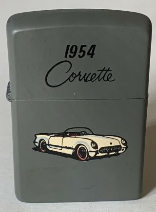 Prototype Zippo With 1954 Corvette - Rare One - Of - A Kind