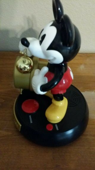 Mickey Mouse Animated Talking Alarm Clock Disney Old - Fashioned Alarm Sound. 2