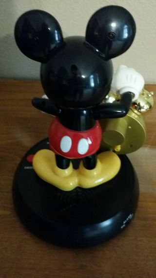 Mickey Mouse Animated Talking Alarm Clock Disney Old - Fashioned Alarm Sound. 3