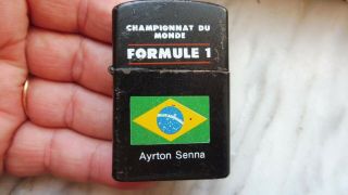 Vintage No Brand Ayrton Senna Lighter_ (parts - Not.  Restore)