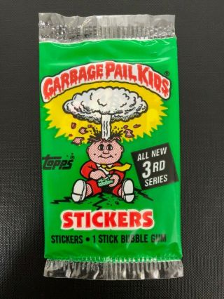 1986 Uk Garbage Pail Kids 3rd Series Full Pack Adam Bomb (0 - 490 - 0 - 7)