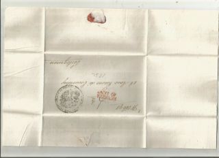 Stampless Folded Letter: 1832 Venezia,  Italy Red Sl