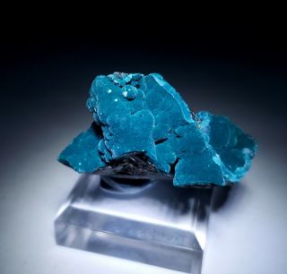 Striking - Teal Blue Rosasite Crystals On Cuprite Matrix,  Ojuela Mine Mexico