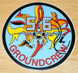 Old Raf Royal Air Force 56 Squadron Panavia Tornado Groundcrew Sticker