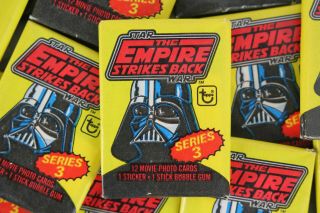 Topps Star Wars The Empire Strikes Back One Wax Pack,  Series 3,  1980
