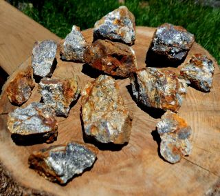 12 Gold & Silver Ore Hunks Broken From The Mother Lode 57oz 1120 Shop Up
