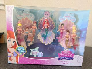Disney’s The Little Mermaid– Ariel And Sisters Figurine Gift Set Nib