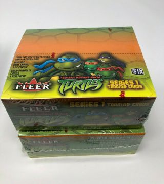 Teenage Mutant Ninja Turtles Fleer Series 1 Hobby Trading Cards Box
