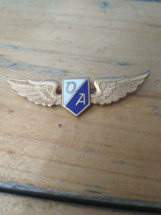 Greece Greek Olympic Airways Pilot Wings Gold Color