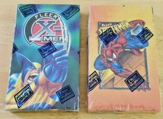 Marvel Comics Fleer/skybox 1997 X - Men And Spider - Man Card Boxes