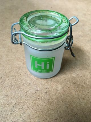 420 Medical Stash Bail Jar With Clasp Glass Hi High 2.  5” Small Usa