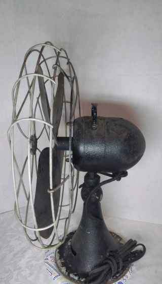 VINTAGE 1940 EMERSON ELECTRIC OSCILLATING 3 SPEED INDUSTRIAL TABLE FAN 16 