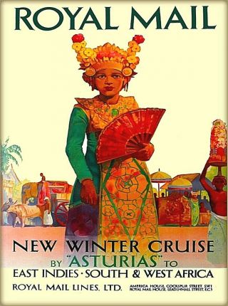 Royal Mail South & West Africa Vintage Travel Advertisement Art Poster Print