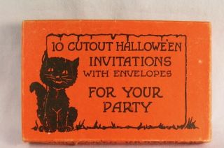 Vintage 1930’s Halloween Party Invitation Card Box Only