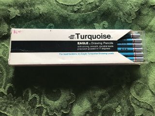 One Dozen Berol Eagle Turquoise Drawing Pencils E2