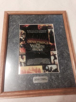 Star Trek Ii The Wrath Of Khan Special Collectors Chromium Print With Frame