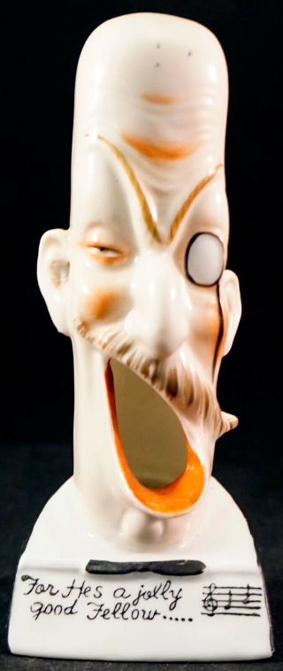 Antique Tobacciana Schafer & Vater Whimsical Smoking Head Figural Ashtray 98 - B