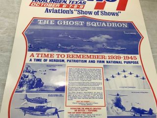 Confederate Air Force Poster Ghost Squadron CAF 1977 Airsho Flyer Air Fiesta RGV 3
