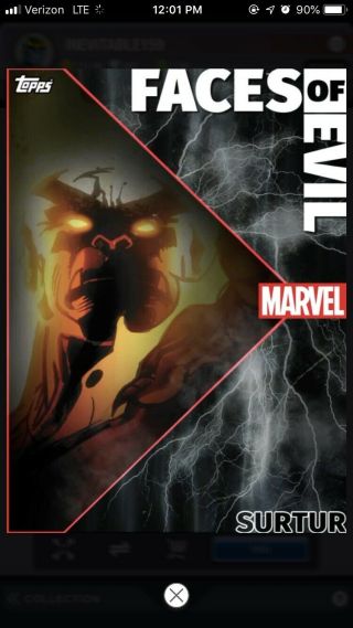 Topps Marvel Collect Digital Faces Of Evil Motion & Static Surtur Week 15 Wave 3