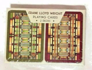Frank Lloyd Wright Design Playing Cards Set Of Two Decks 5/19