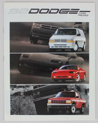 Dodge 1992 Cars & Trucks Sales Brochure / Literature