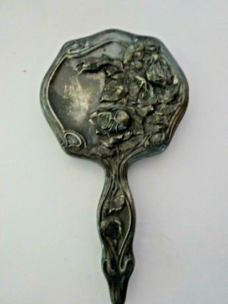 Antique/vintage Silver Plated Hand Mirror