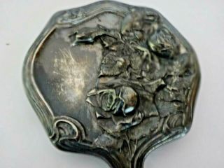 ANTIQUE/VINTAGE SILVER PLATED HAND MIRROR 3