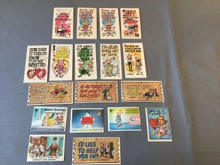 Vintage Wacky Plak Trading Cards