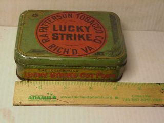 Antique Lucky Strike Tobacco Tin Box R.  A.  Patterson Tobacco Co. 5