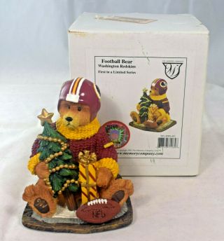 The Memory Company - 2002 Football Bear (washington Redskins) Christmas Figure