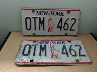 York Statue Of Liberty License Plates Otm 462 Vintage Ny Plate Tags