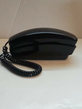 Vintage Rotary Dial Phone GTE Automatic Electric Trim Line Telephone BLACK 2