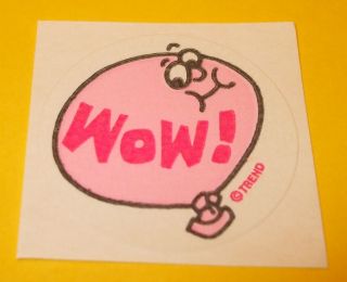 Vtg 80s Trend Scratch & Sniff Matte Sticker Wow Candy Bubblegum Gum Scent Rare