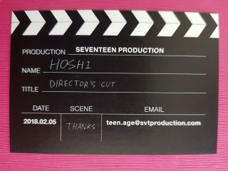 Seventeen Hoshi Name Card Official Photocard Special Album Director 