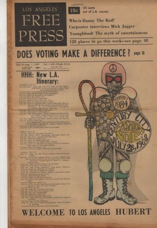 Los Angeles Press July 26 1968 Alternative Newspaper