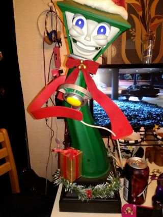 Vintage 1998 Telco Frank E.  Post The Animated Singing Lamp - Post Christmas 22 "